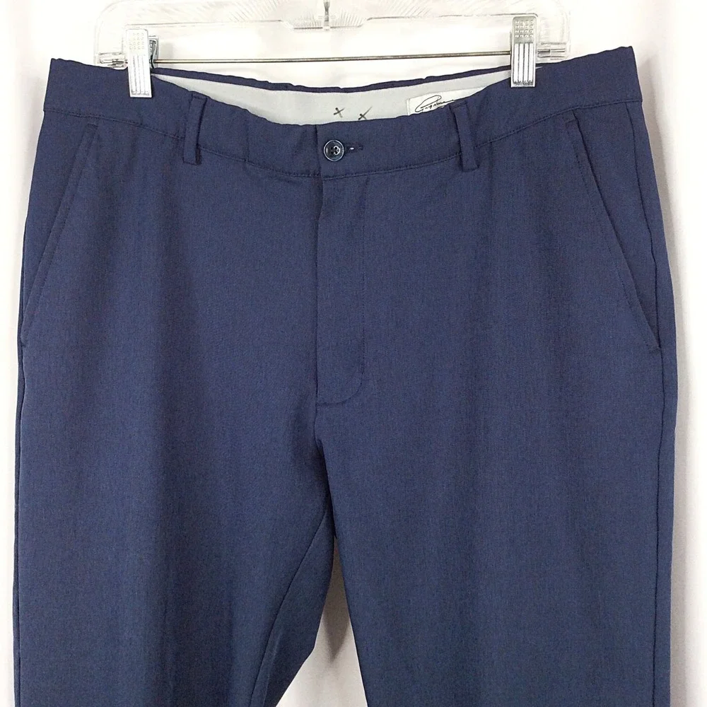 Greg Norman Performance Stretch Golf Pants Men's 38x32 Navy Blue Comfort Waist